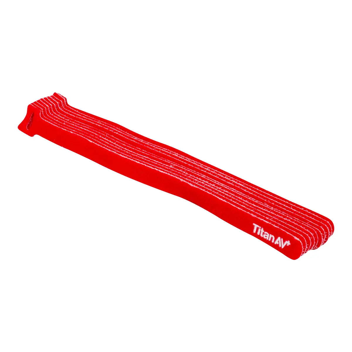 Hook & Loop Cable Tie, 250mm, Red, 10 pcs