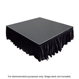 30cm High Stage Skirt (2m) Pleated Black Velvet