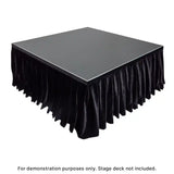 40cm High Stage Skirt (2m) Pleated Black Velvet