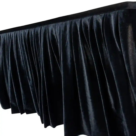 60cm High Stage Skirt (2m) Pleated Black Velvet