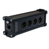 RJ45 EtherCON to Quad 3-Pin XLR-M SLIM Stage Box