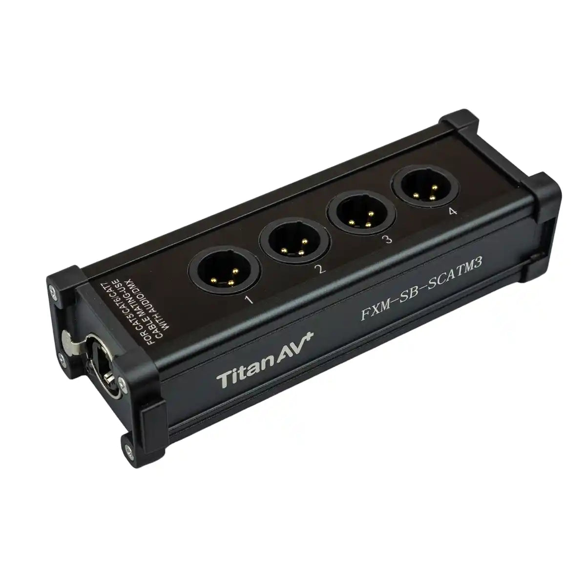 RJ45 EtherCON to Quad 3-Pin XLR-M SLIM Stage Box