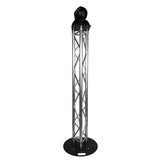 Tri Truss Lighting Stand 2m Trussing, 600mm Circle Base & Top Plate