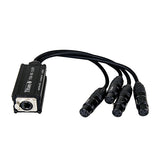 RJ45 EtherCON Quad XLR-M Stage Box to Quad XLR-F Tails