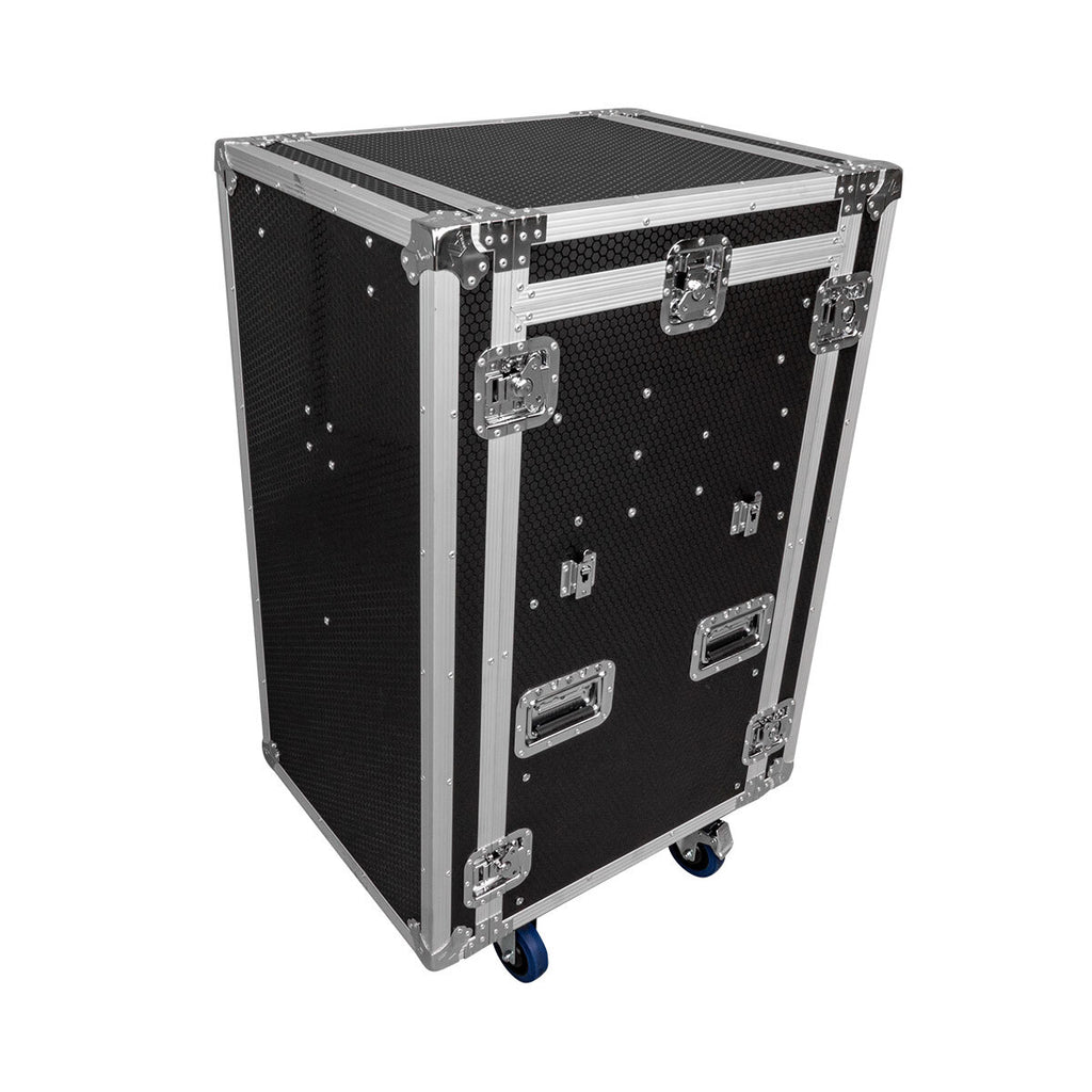 Double 12U 19 Workstation Flightcase