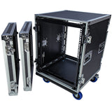 12RU Shock Rack Case with Wheels, 550mm Deep