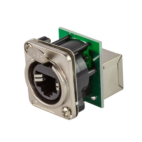 Ethercon Cat5e Pass-through Panel Mount Connector